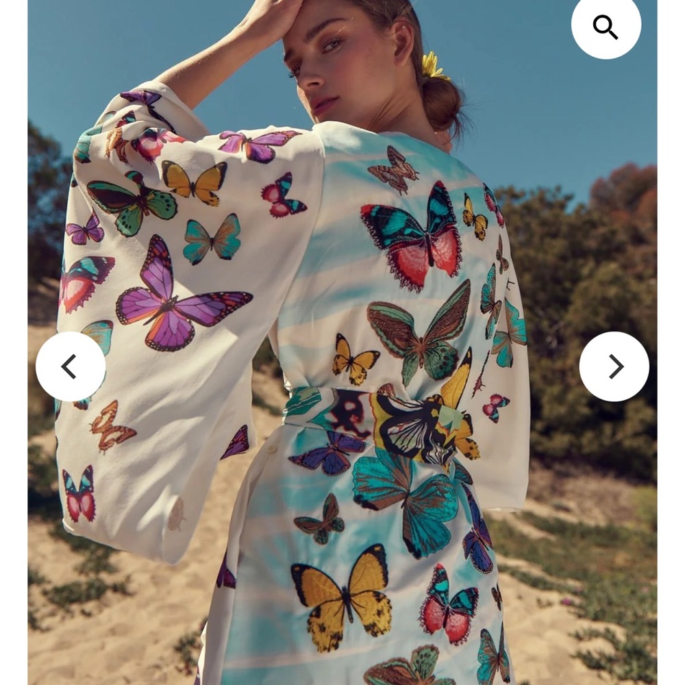 BOHEME Sunshine Daydream Butterfly Print Kimono
